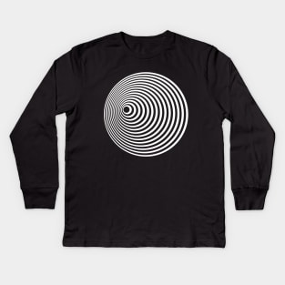 Twilight Zone Tunnel (white on black) Kids Long Sleeve T-Shirt